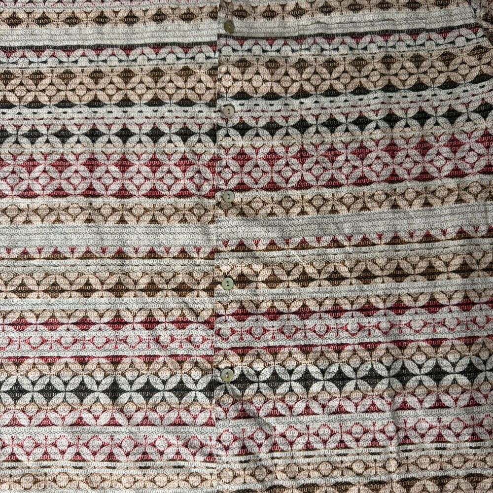 Tori Richard Hawaii Shirt Mens M Cotton Lawn Tribal Geometric USA Made Button Up - Picture 6 of 8